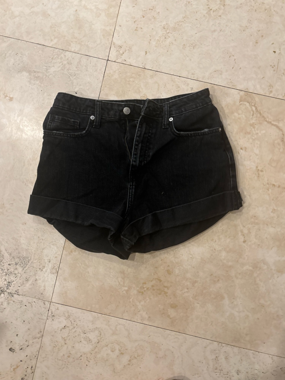 wild fable Black High-Rise Denim Shorts